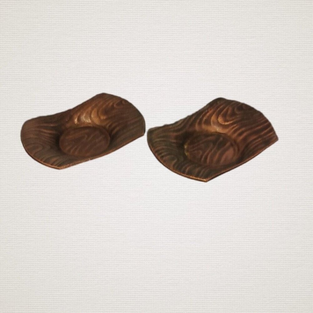 Cast Iron Metal Tea Light Copper Finish Candle Holder, Votive, Made in Japan